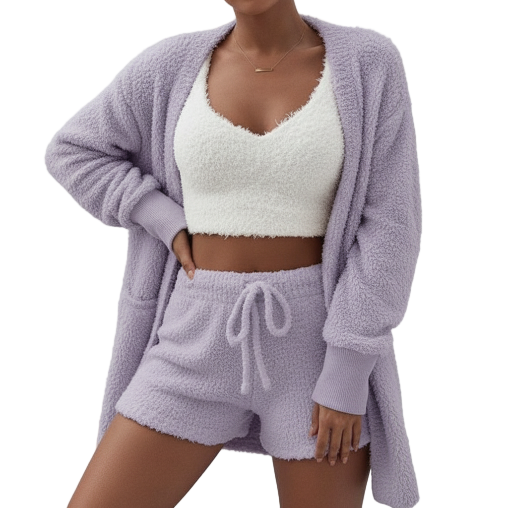 HushKnit™ Cozy 3-Piece Sleep & Lounge Set